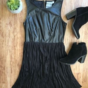Faux Leather Dress